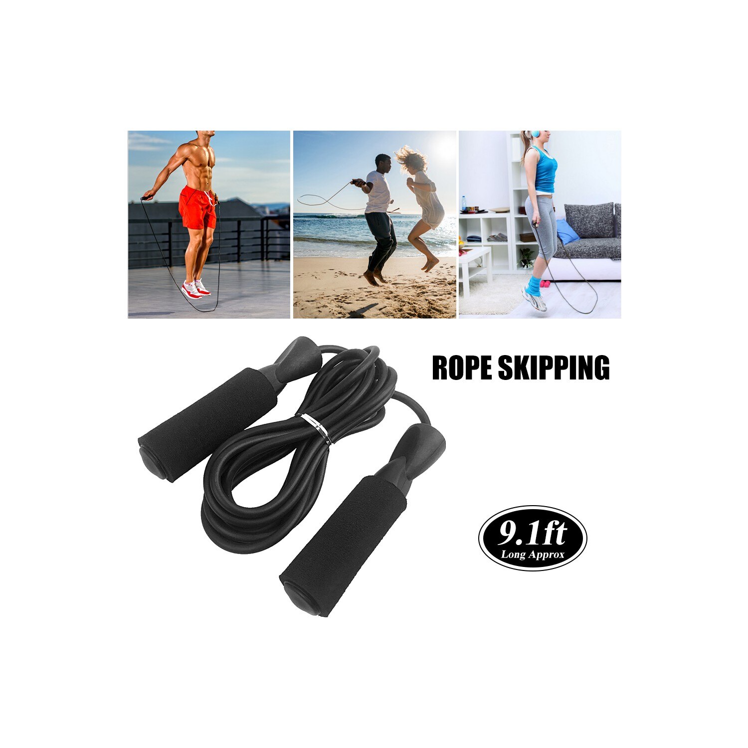 Adjustable Jump Rope Soft Foam – Grandado