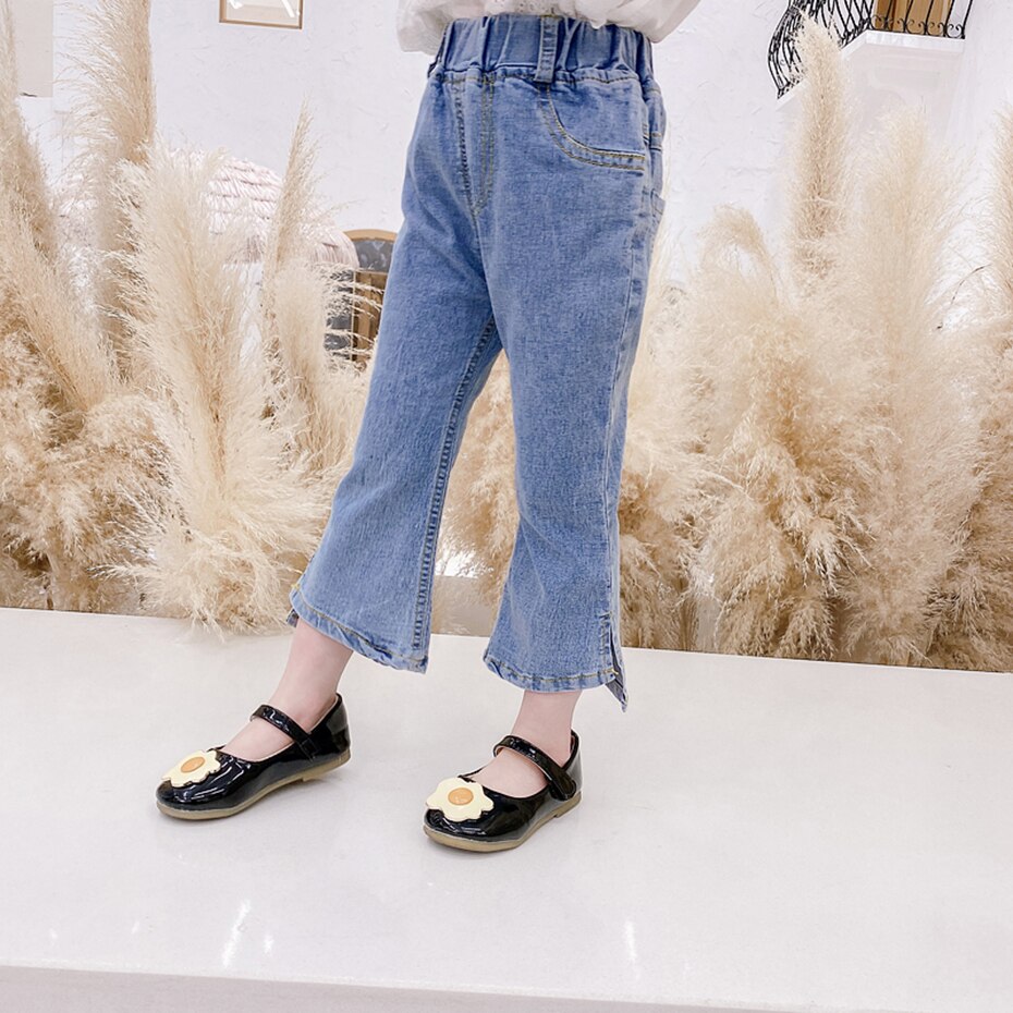 Kids Jeans Solid Color Toddler Jeans Casual Style Kids Jeans Girls Spring Autumn Kid Clothes