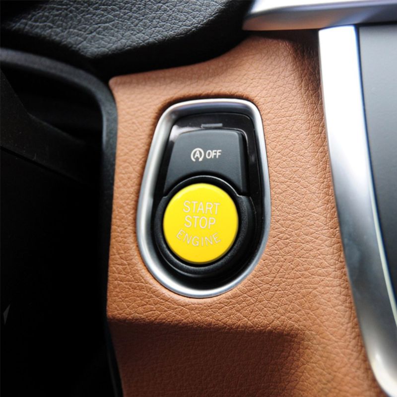 Yellow Car Engine Start Stop Button Replacement Switch Button Kits for B-MW G/F Chassis All Series Car Models C45