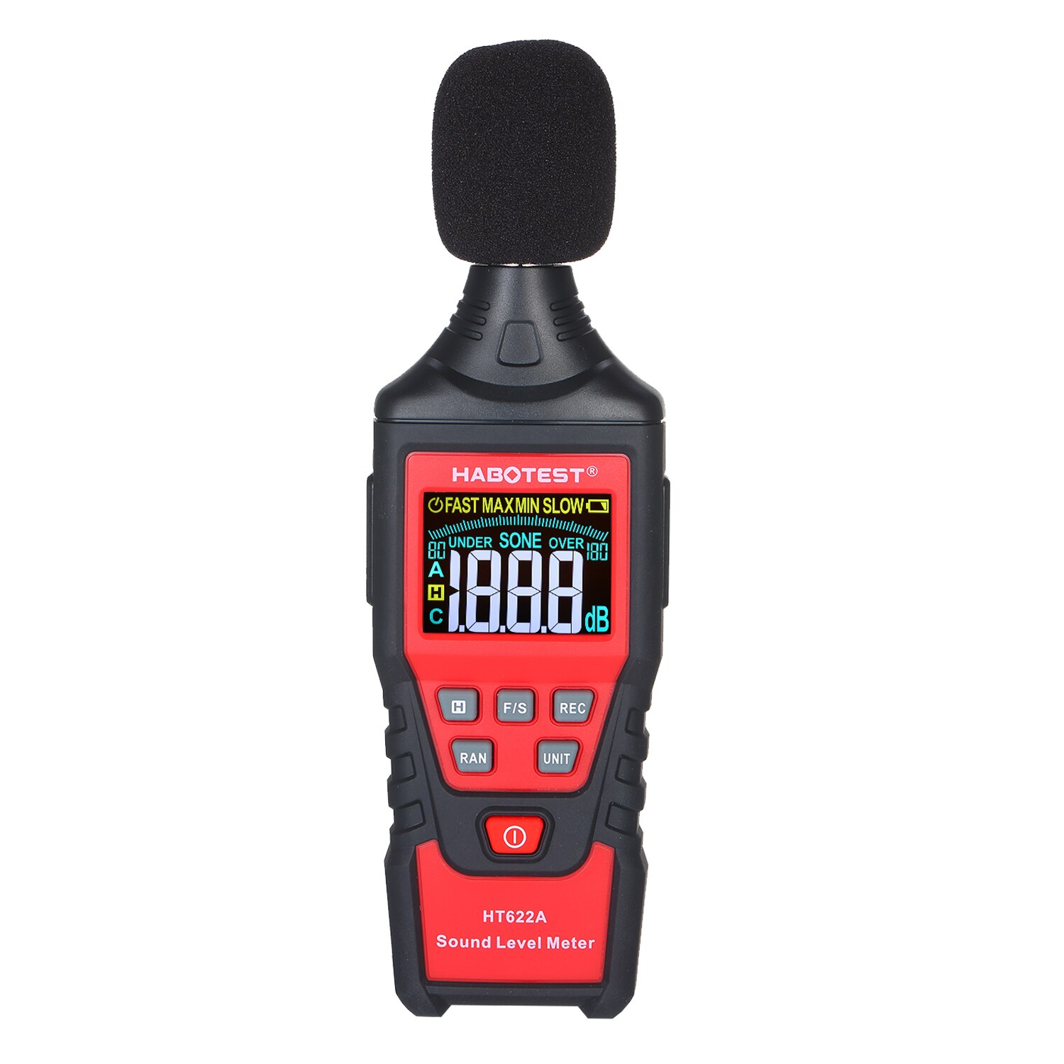 HT622B Digitale Decibelmeter Met Usb-poort A/C Gewogen Sound Level Meter Lcd-kleurenscherm Handheld Noise Sound detector
