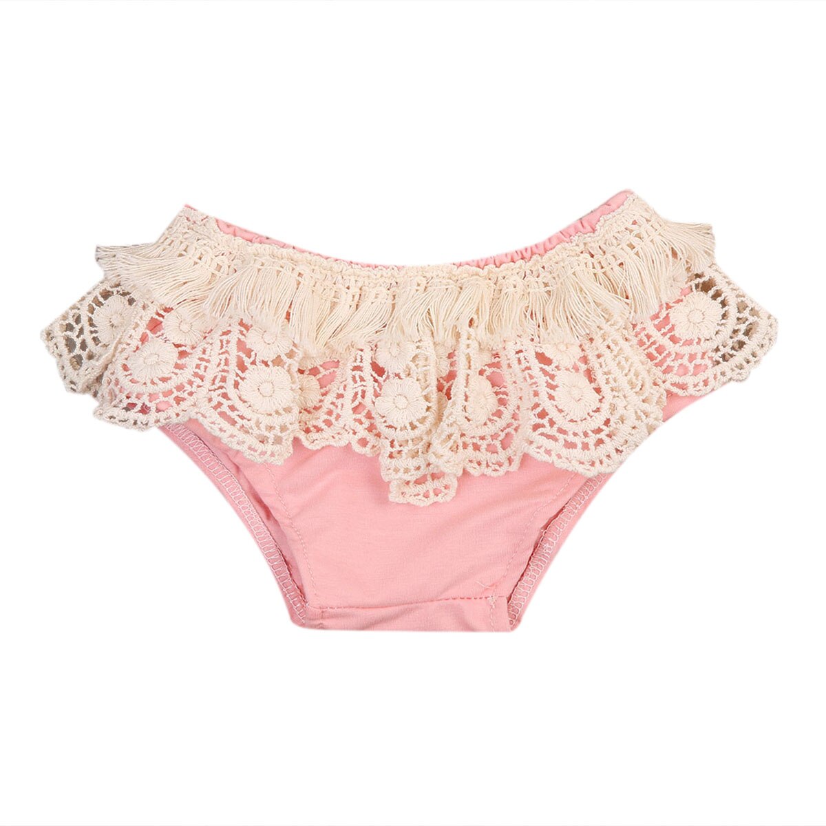Adodable enfant en bas âge -né froufrous pantalon bébé fille culottes sous-vêtements dentelle à volants PP pantalon Bebe couche-culotte 0-24M