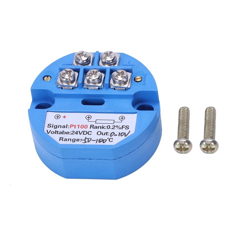 RTD PT100 Temperature Transmitter DC24V Minus 50 ~ 100 degree Output 0-10V