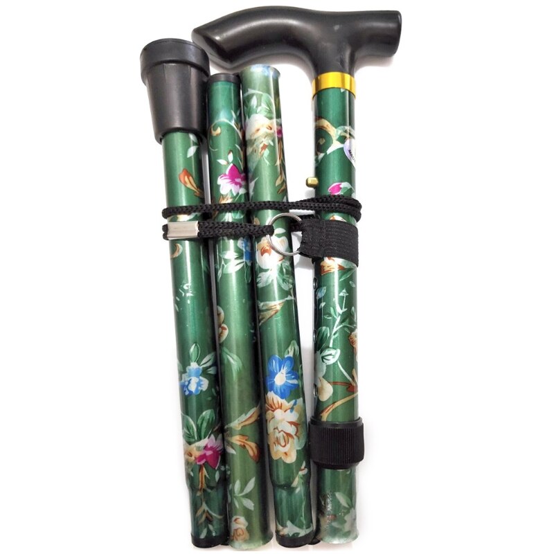 Walking Stick Easy Adjustable Height Folding Extendable Walking Cane Lightweight Flexible and Durable Walking Aid