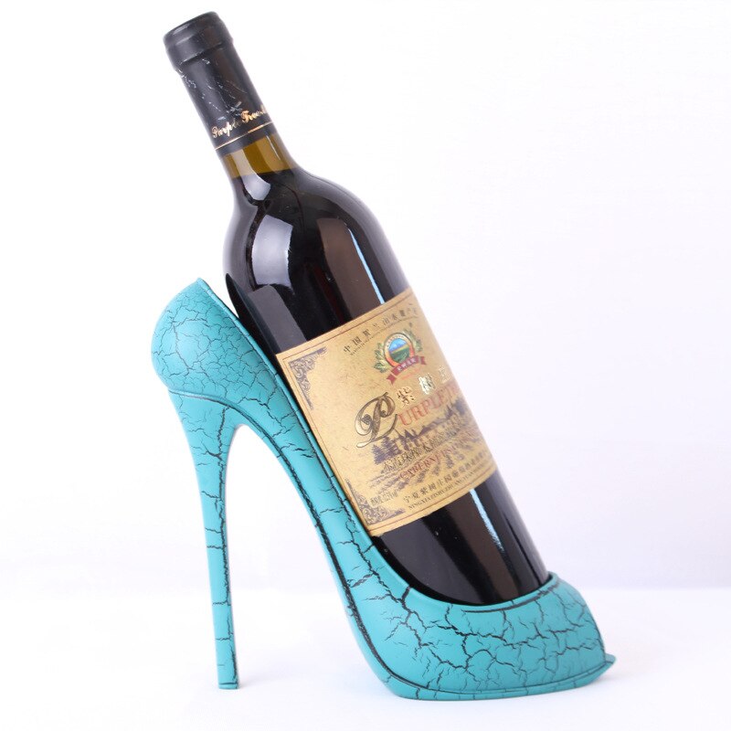 Étagère à vin avec talons hauts, chaussures, artisanat en résine, ornements décoratifs, fenêtre de Restaurant, créatifs
