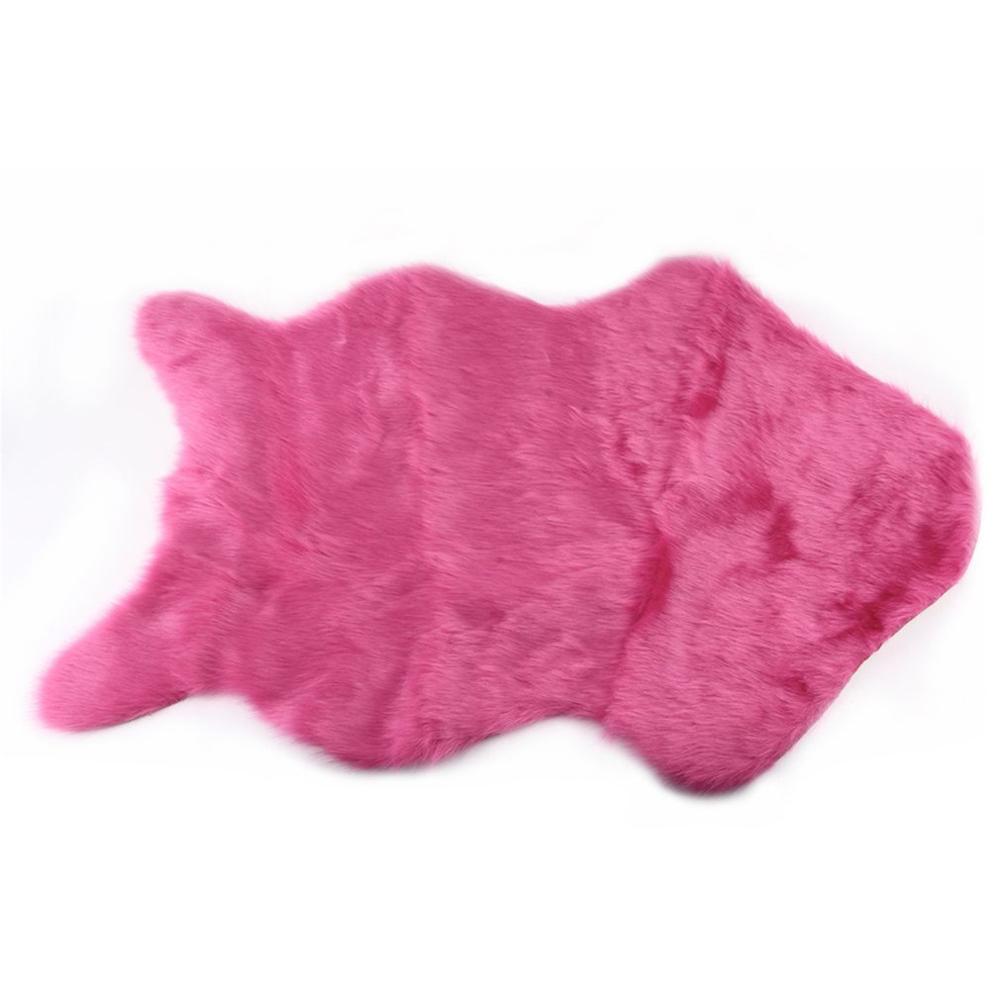 Tapis moelleux en fausse fourrure, lavable, en fausse peau de mouton, couvre-siège , pour chaises de sol