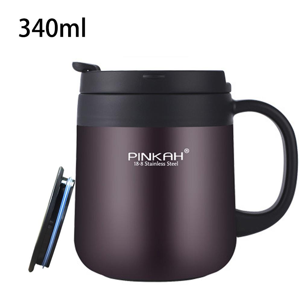 Thermos Mugs 340ml/460ml Business Style Stainless Steel Thermos Mugs Car Vacuum Flasks Coffee Tea Cups Thermol Water Bottle: Coffee 340ml