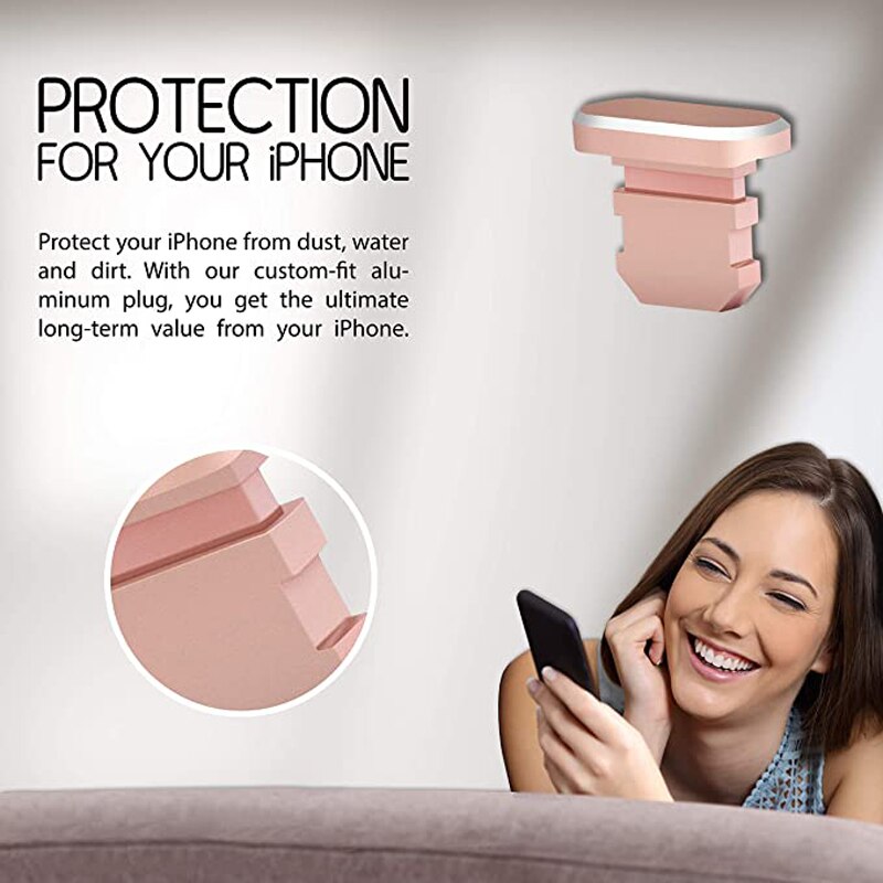 Universal dustproof cover, metal anti-dust charger dock plug stopper cap cover for iphone 11 x xr max 8 7 6s plus anti-dust plug