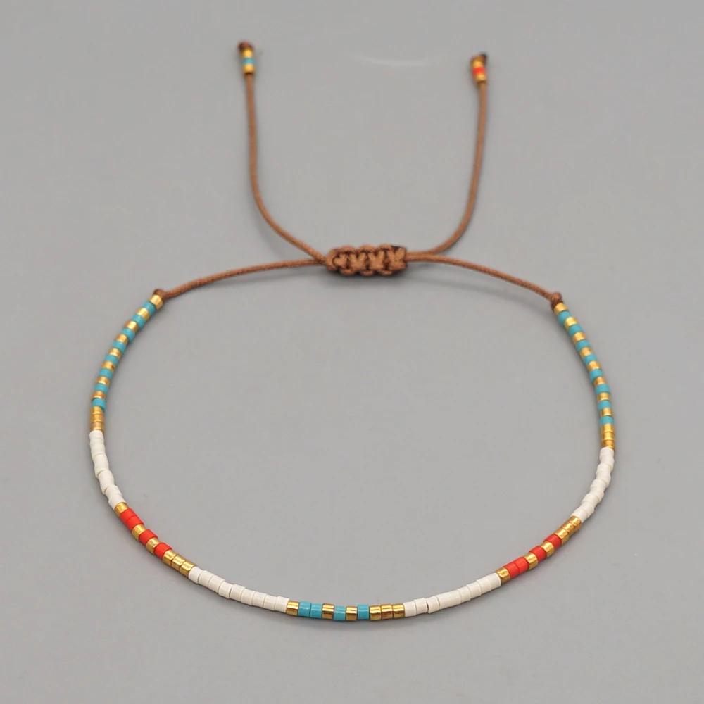 Go2Boho Miyuki Beaded Bracelets Simple Thin Bracelet Bohemian Pulsera Native Style Jewellery Armband for Women Jewelry: Vermeil