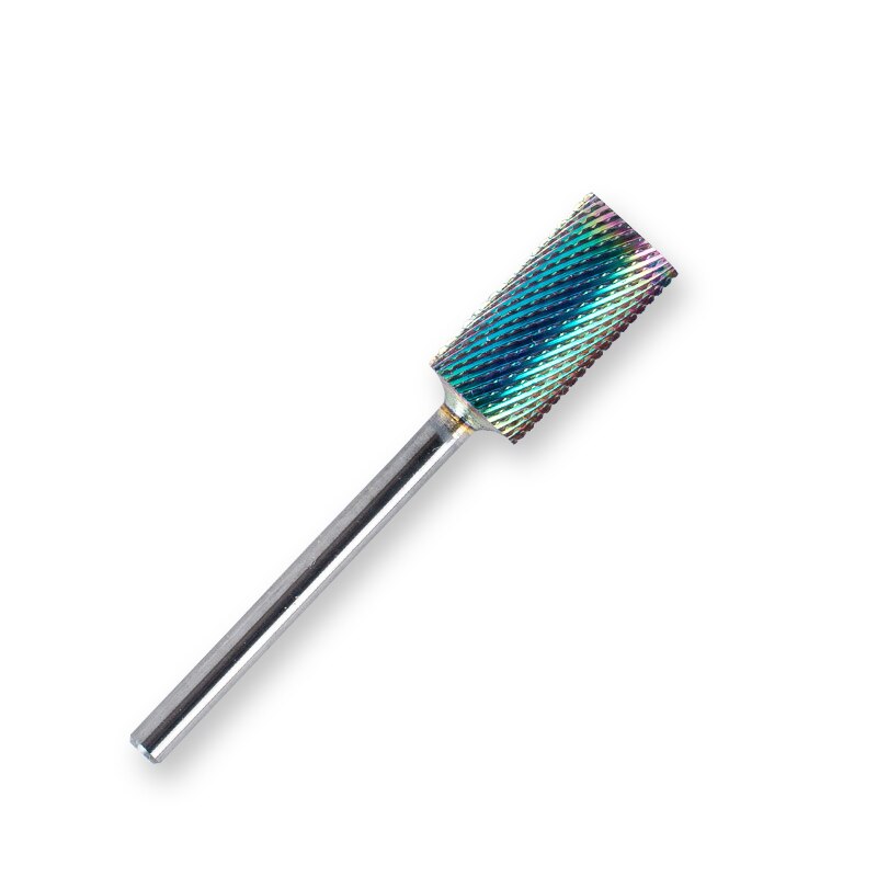 Nail Boor Regenboog/Blauw/Zwart Coating Hardmetalen Bramen Nail Cutter Voor Cuticle Manicure Boor Machine Nail bestanden: Rainbow 02