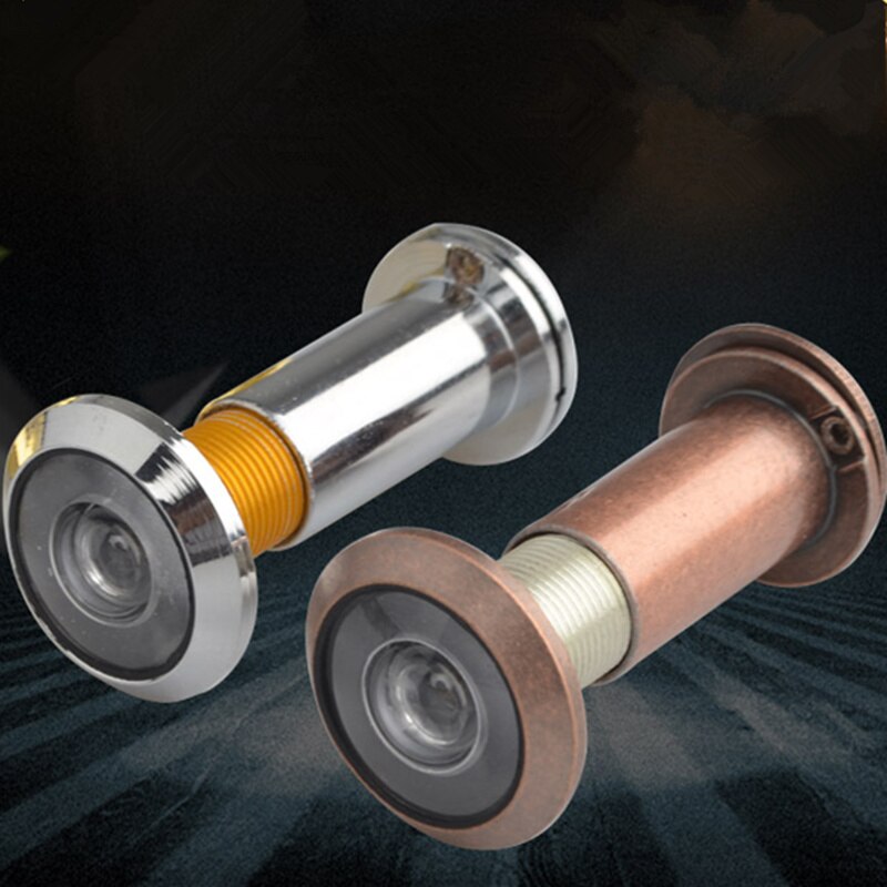 1 st 220 hd anti-tittande dörrvisare 16 26 35mm matt hd-lins med lock metall cat eye-säkerhet för hemdörrsvy