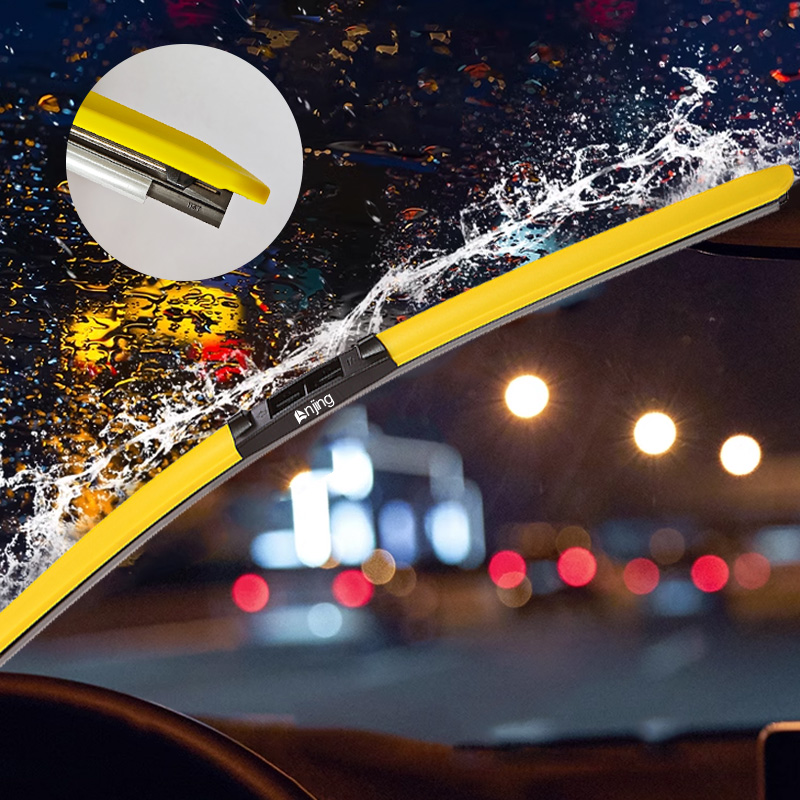 LNJING Colorful Wiper Blades For Nissan Almera Versa Note Sunny N17 N18 Sedan: Yellow / 13Inches 325mm / type6