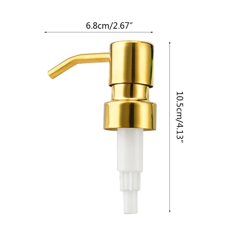 Round Neck Top Soap Dispenser Pump Rust Proof Soap Bottles Pumps Plating Gold
