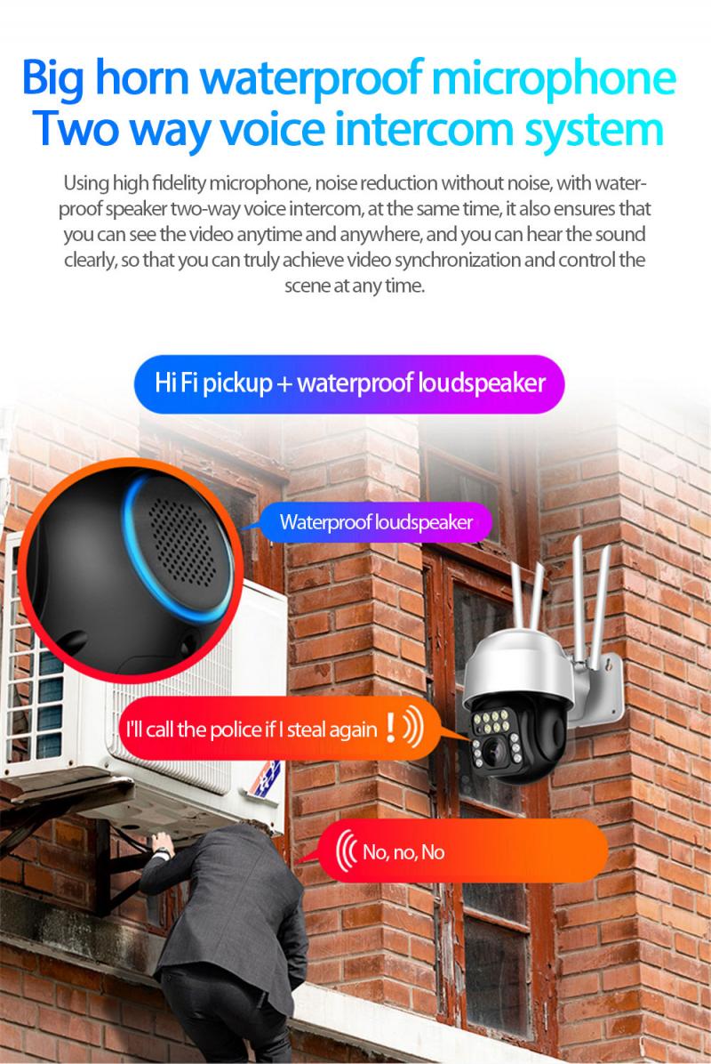 1080P Ptz Ip 1Pc Camera Speed Dome Wireless Wifi Netwerk Ir Security Camera Outdoor Waterdichte Bewakingscamera 'S