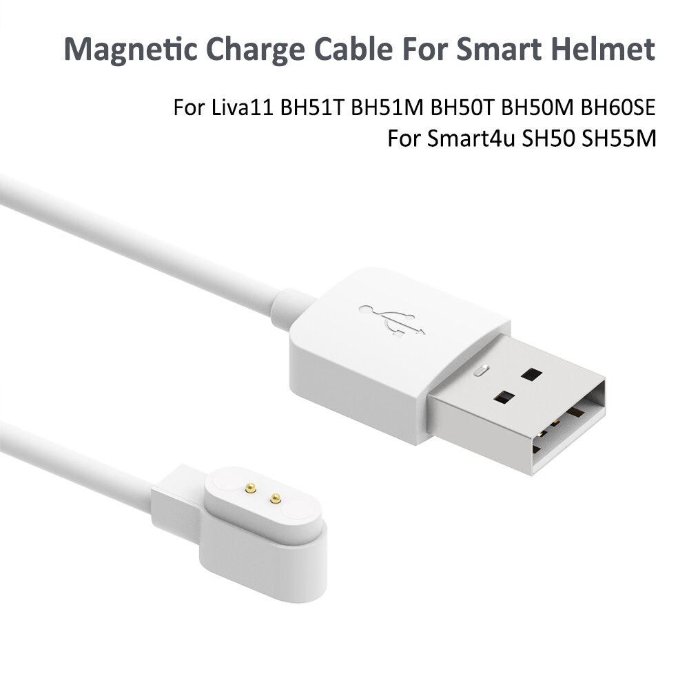 Cable de carga para Smart4u, SH50, SH55M, cargador magnético para LIVALL, BH51T, BH51M, BH50T, BH50M, BH60SE, casco de ciclismo inteligente