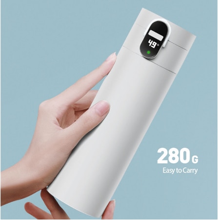 Smart vattenflaska temperaturdisplay vakuumflaska usb laddning termos drickspåminnelse isolerad flaska 24h kopp 320ml