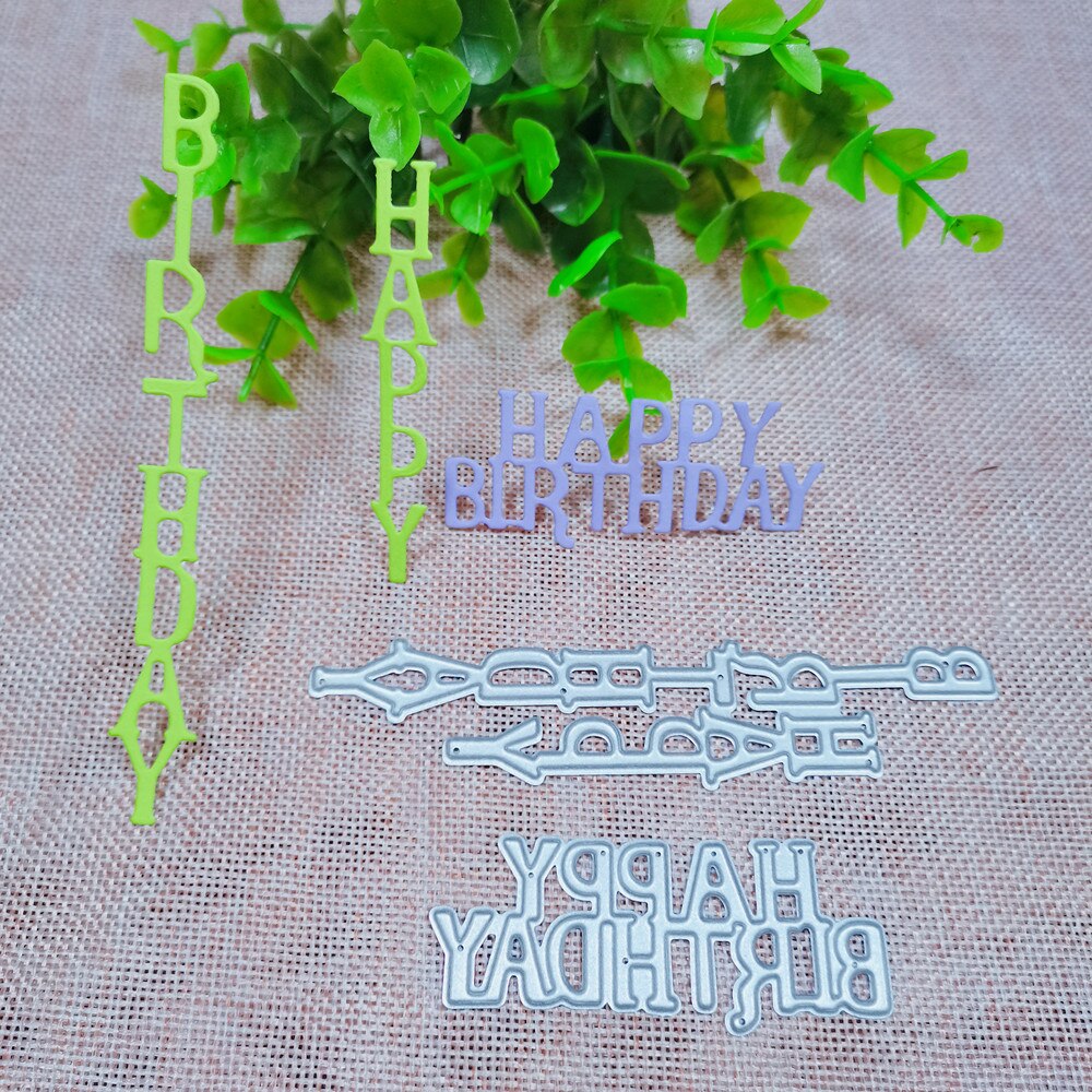 thumbnail image 2 of Happy Birthday Gift Metal Die Cuts, Happy Birthday Gift Cutting Dies Cut Stencils 2 of 12