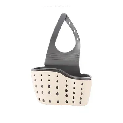Gootsteen Rek Zeep Spons Houder Plastic Opknoping Opslag Mand Kraan Plank Keuken Badkamer Organizer Hanger Accessoires: Licht Geel