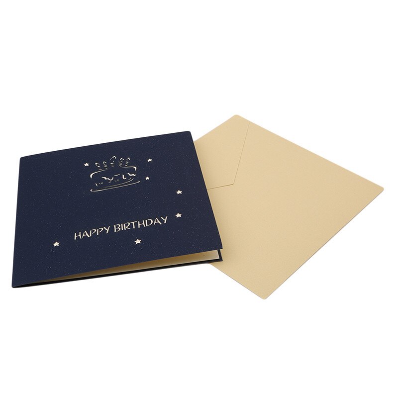 Pop Up Birthday Greeting Cards for Adult/Girls/Children Wnnideo 3D Cake Paper-cut Birthday Congratulation Card