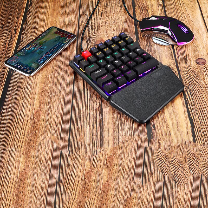 XNCORN 36keys Phone Keyboard K106 One-Handed Mechanical Keyboard Gun God Throne For Phone PC Game External Keypad