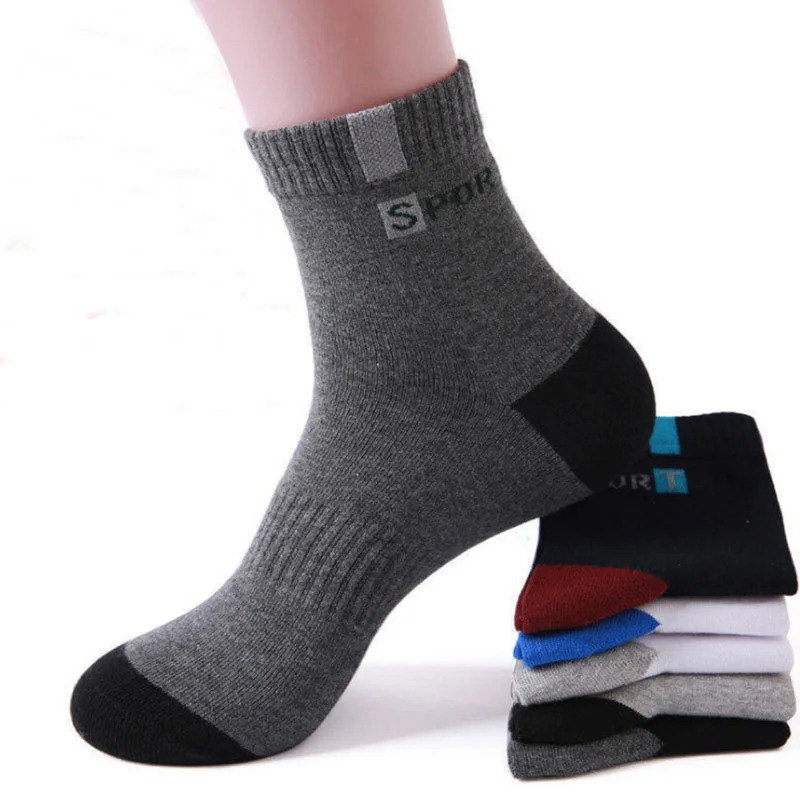 10 pares de medias deportivas de algodón transpirables para hombre, calcetines de fibra de bambú para otoño e invierno, desodorante con absorción de sudor, calcetines de negocios