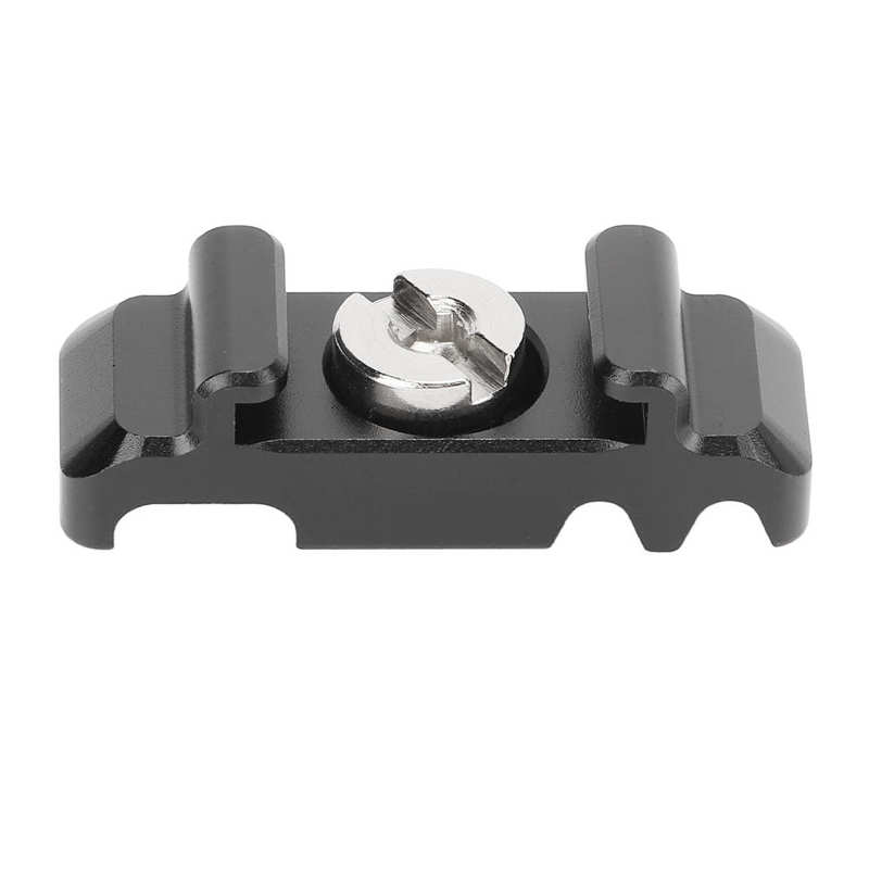 Universal Camera Cable Clamp DSLR Camera Cage L Pate Cable Fixing Lock Clip with 1/4in Screw Cold Shoe Mount for Fill Light MIC