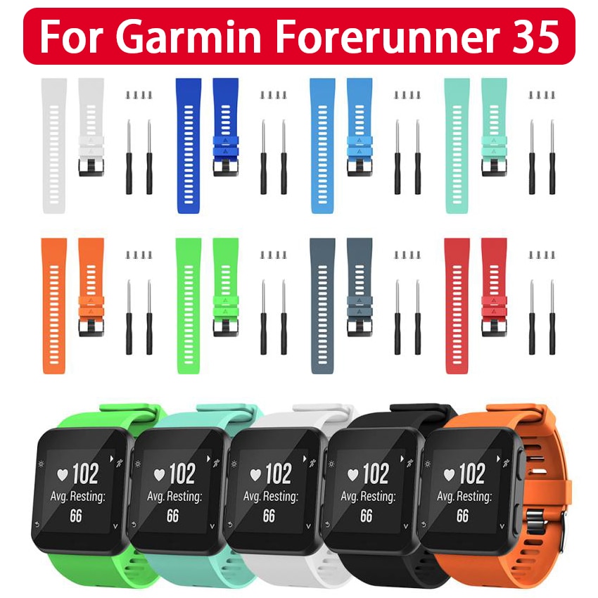 Correa de silicona para relojes Garmin Forerunner, Correa deportiva de 10 colores para reloj de pulsera inteligente de 35 pulgadas, accesorios para reloj inteligente
