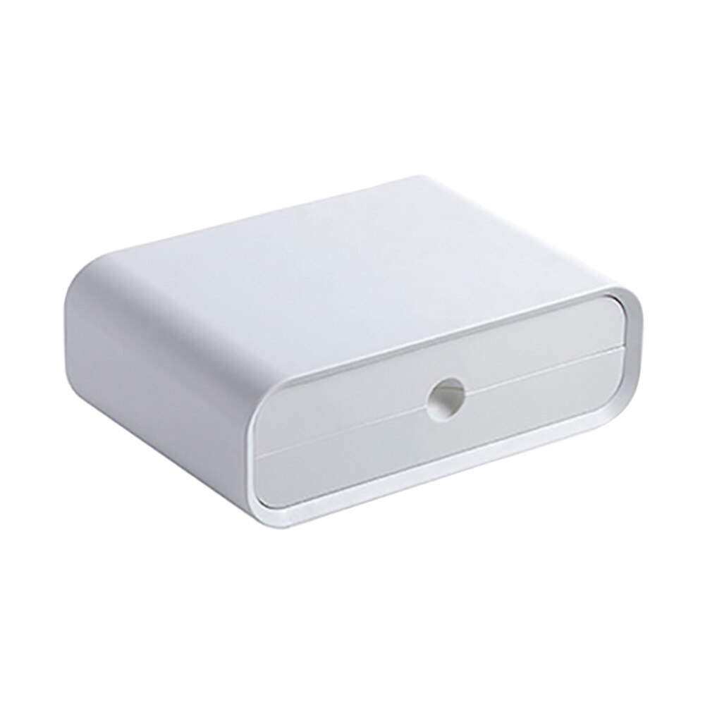 Multifunctionele Computer Screen Stand Monitor Plank Desktop Opbergrek Container Wit: Default Title