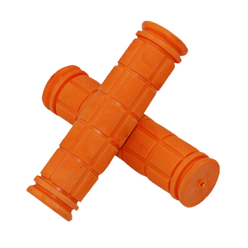 Rubber Bike Handlebar Grips Cover BMX MTB Mountain Bicycle Handles Anti-skid Bicycles Bar Grips Fixed Gear Bicycle Parts: orange