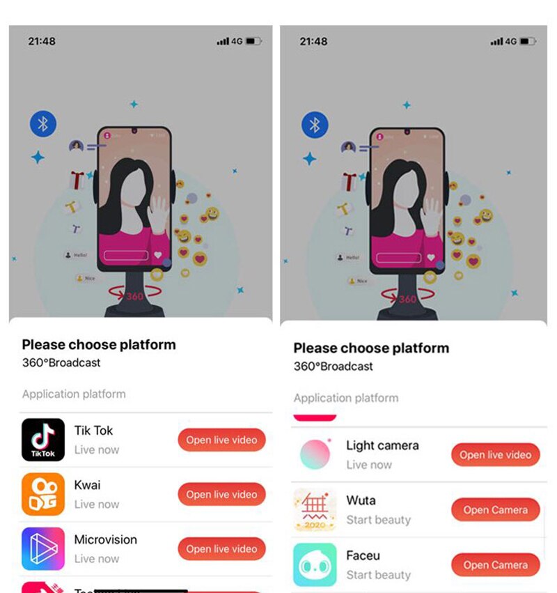 AI Gimbal 360 Drehung Gesicht Verfolgung Selfie Stock Stativ Objekt Verfolgung Halter Gimbal Pro Handy, Mobiltelefon Live Rundfunk