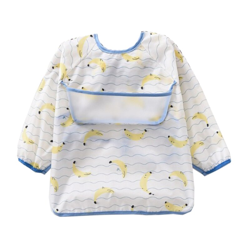 Baby Kids Peuter Lange Mouwen Sjaal Waterdicht Art Kiel Voeden Bib Schort Pocket Baby Jongens Meisjes Burp Doek