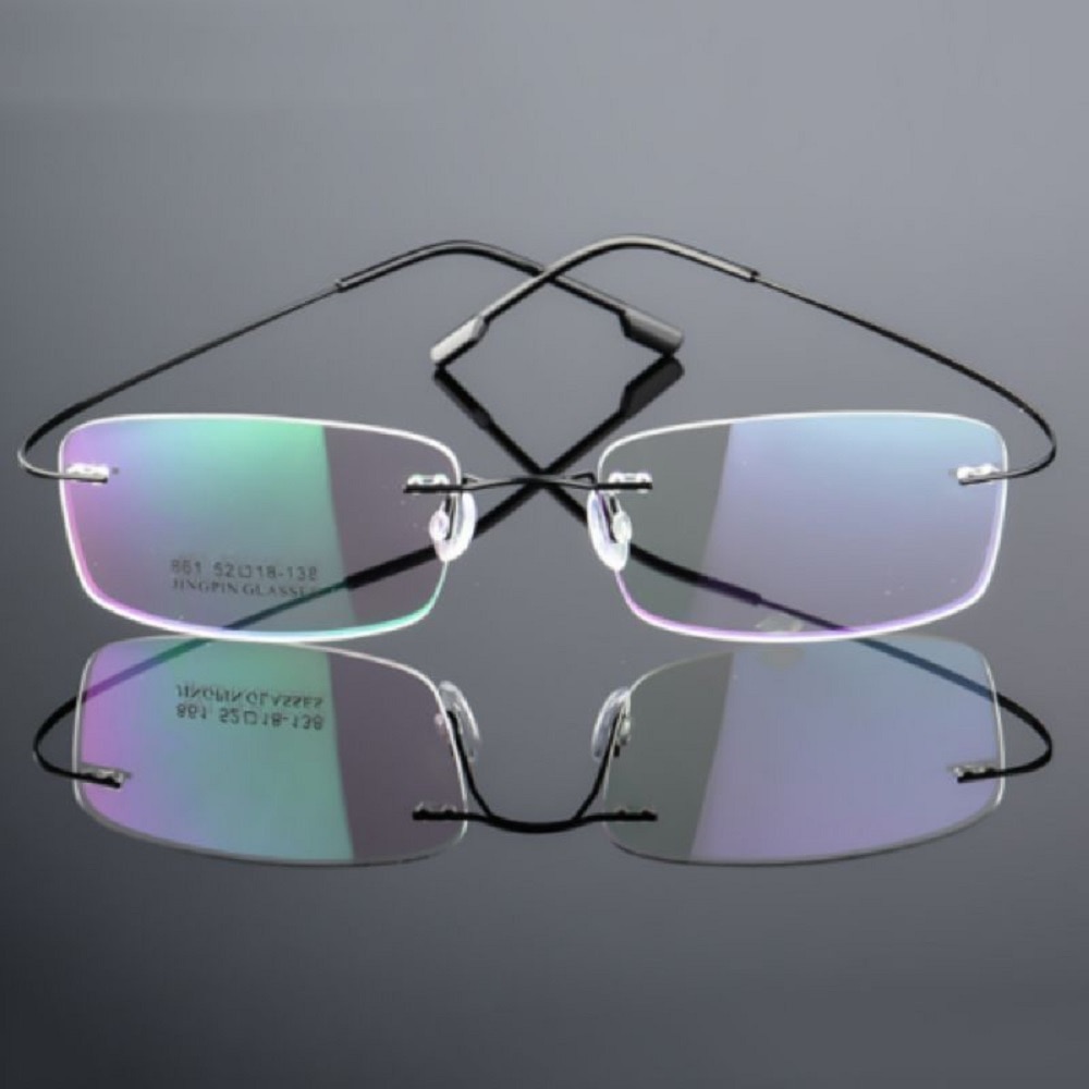 Leesbril heren optische bril geheugen titanium bril montuur randloos