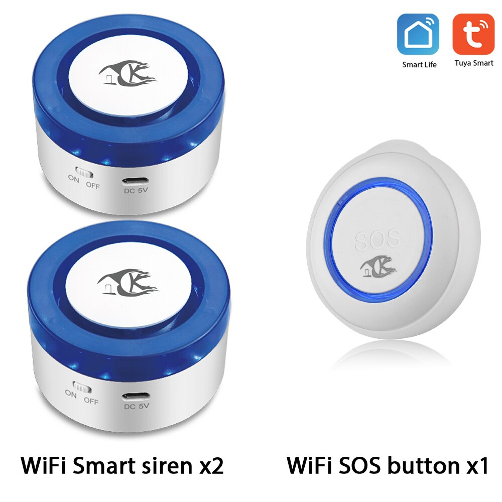 TUYA WiFi SOS Button Wireless SOS Emergency Button Alarm Home Burglar Alarm Sensor 2.4G SOS Senspr Panic Button Sos