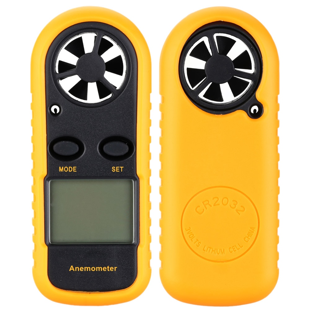 0-30m/s Digital Anemometer Mini LCD Digital Anemometer Wind Speed Air Velocity Temperature Measuring with Backlight -10 - 45℃