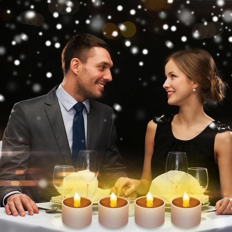 Solar Theelichtje LED Kaarsen Outdoor Waterdichte Vlamloze Solar Theelichtjes Oplaadbare Kaarsen Voor Party Garden Home Decoration