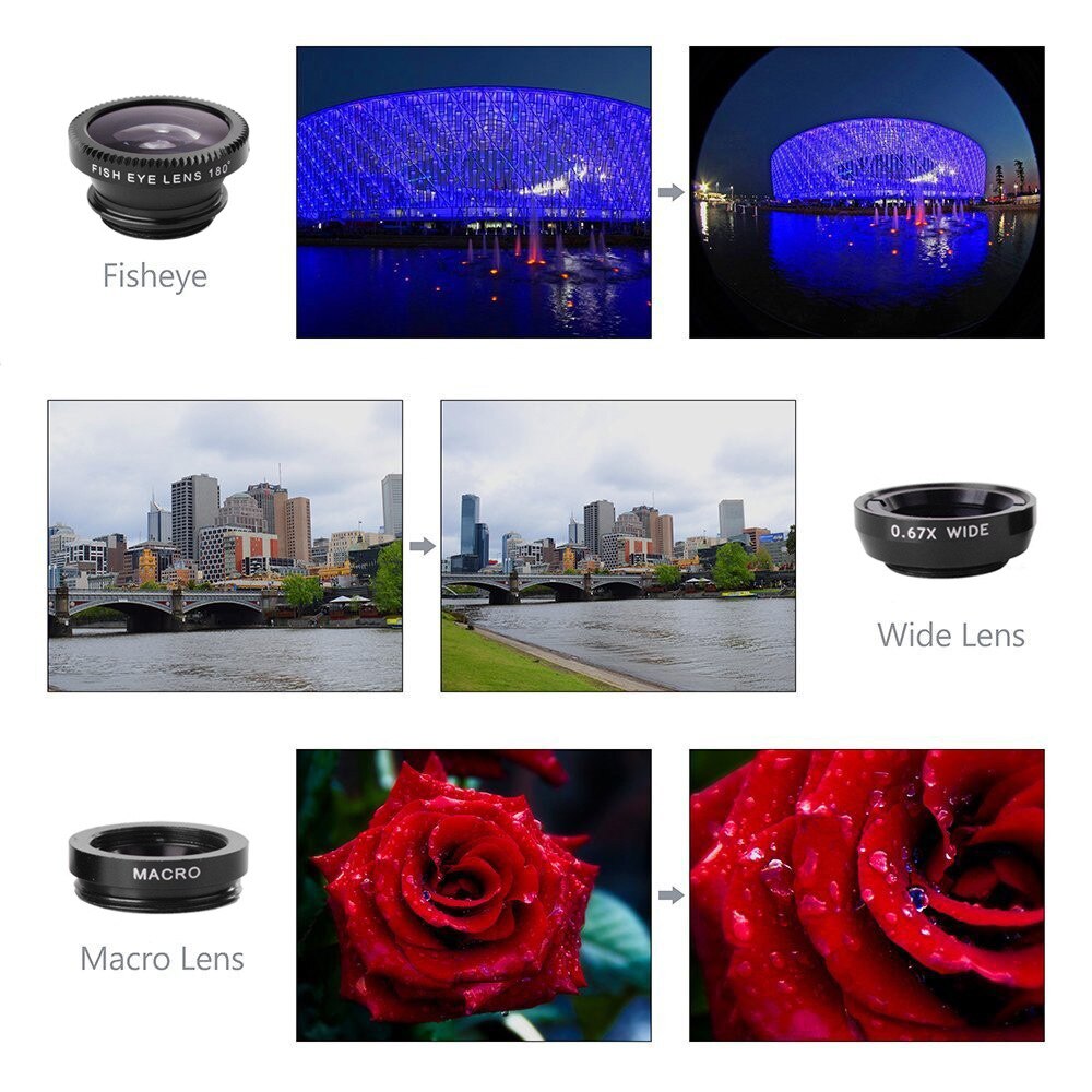 40X60 Zoom Telelens Hd Monoculaire Telescoop Phone Camera Lens Voor Iphone Xs Xr Samsung + Fisheye Groothoek Macro 3In1 Lens