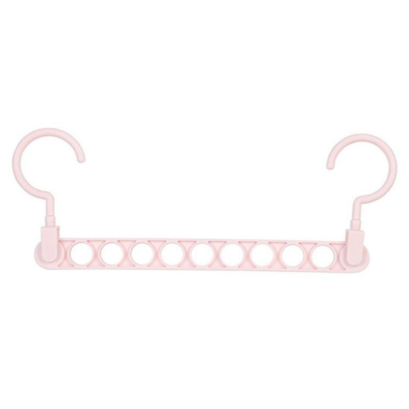 2pcs Magic Clothes Hangers Hanging Chain Metal Cloth Closet Hanger Shirts Tidy Save Space Organizer Hangers for clothes: 2Pcs pink