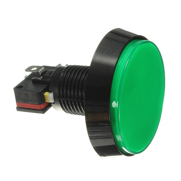 Arcade Knop 5 Kleuren LED Licht Lamp 60 MM 45 MM Grote Ronde Arcade Video Game Player Drukknop: 60mm green