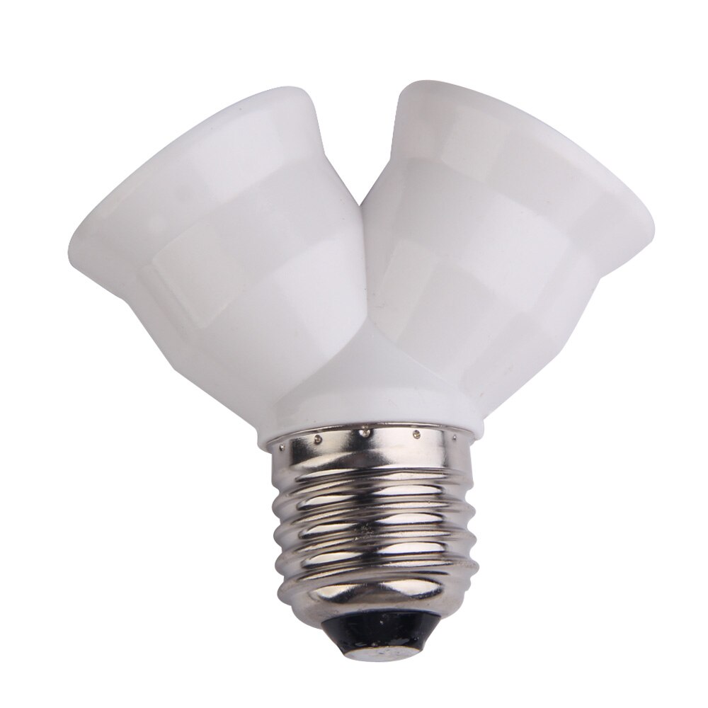 E27 Base Light Lamp Bulb Socket 1 to 2 Splitter Adapter Converter Socket LED Light Bulb Holder Round Square Fitting Bulb Socket