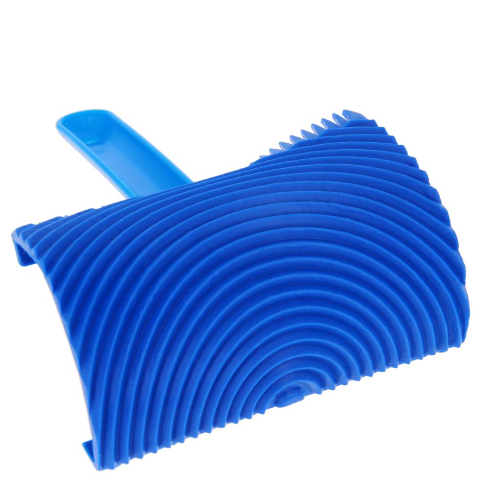 Blue Wood Grain Tool Wood/Plastic Handle Rubber Wood Grain Paint Roller DIY Pattern Stamp For Wall Painting Decoration 1pcs/2pcs: MS18A-4 x1pcs