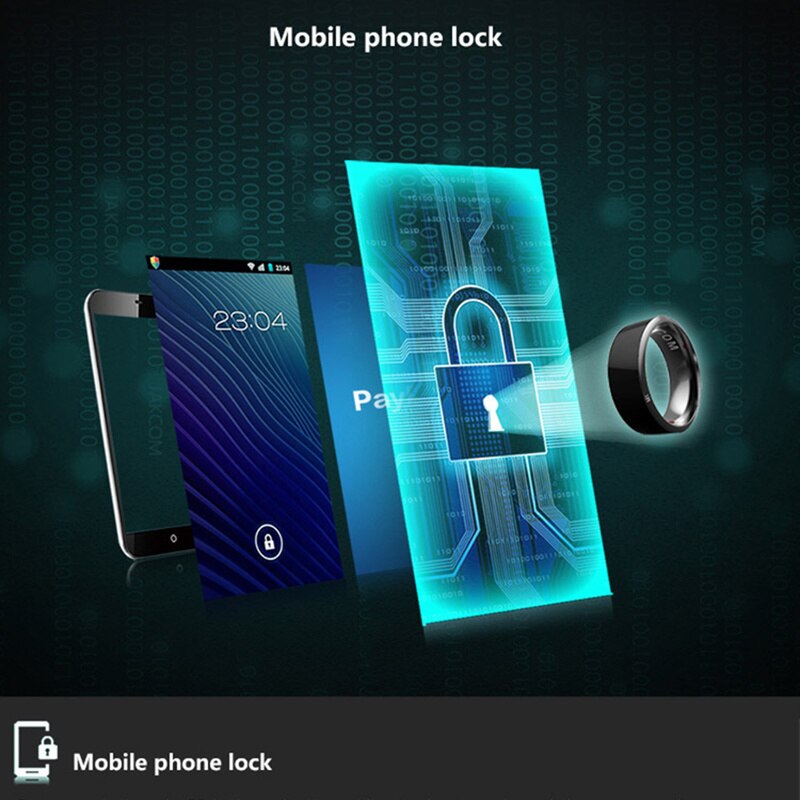 Multifunctional NFC Smart Ring Black Information S... – Grandado