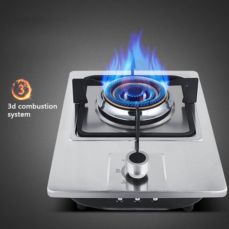 Gas Stove Built-in Dual-purpose Gas Stove Natural Gas Liquefaction Single Stove Desktop Central Stove Stainless Steel ONE PC LP