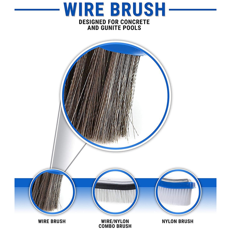 Pool Pool Low Brush Pool Wall Wire Brush Cleaning Cleaning Brush 10 Inch Swimming Pool Fish Pond Pool Brush Tool