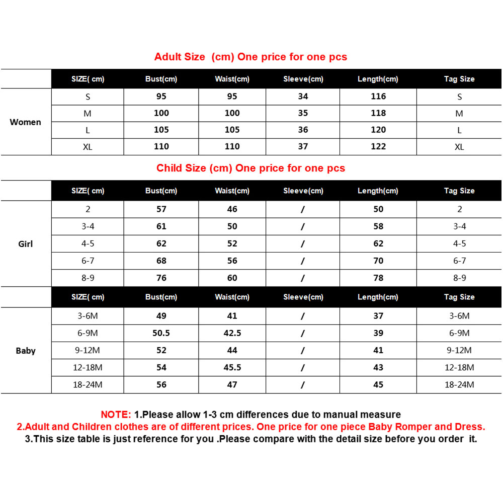 Cotton Matching Family Outfits Mom and Daughter Dress Leisure Vacation Red long Dress Mommy and Me Matching Clothes Family Look