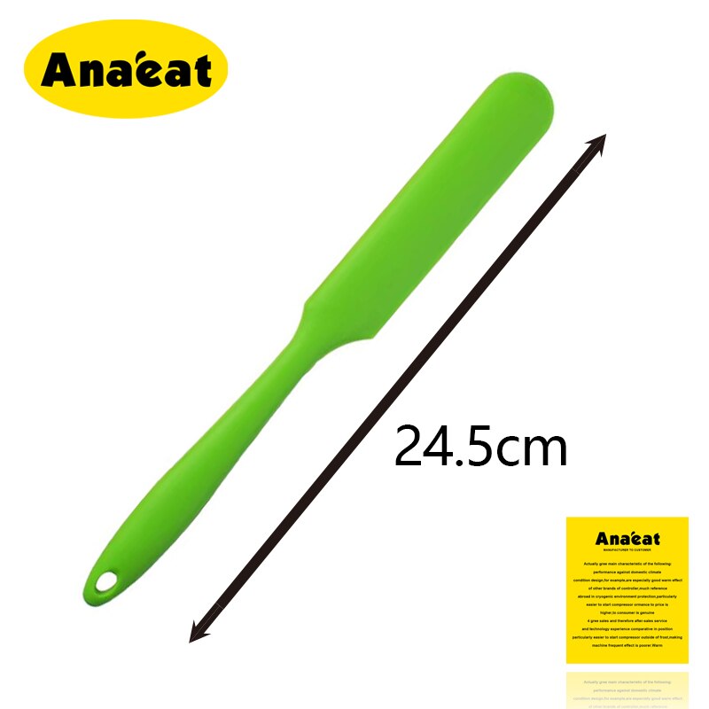 ANAEAT Silicone Cake Icing Spatula Bakeware Pastry Tool Cake Sugarcraft Butter Smoother Scraper Kitchen tool: Green