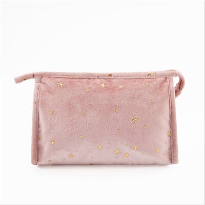 Vrouwelijke Make-Up Tas Neceseries Cosmetische Gevallen Reizen Fluwelen Toiletartikelen Organizer Waterdichte Opslag Wassen Handtassen Sac Maquillage: pink