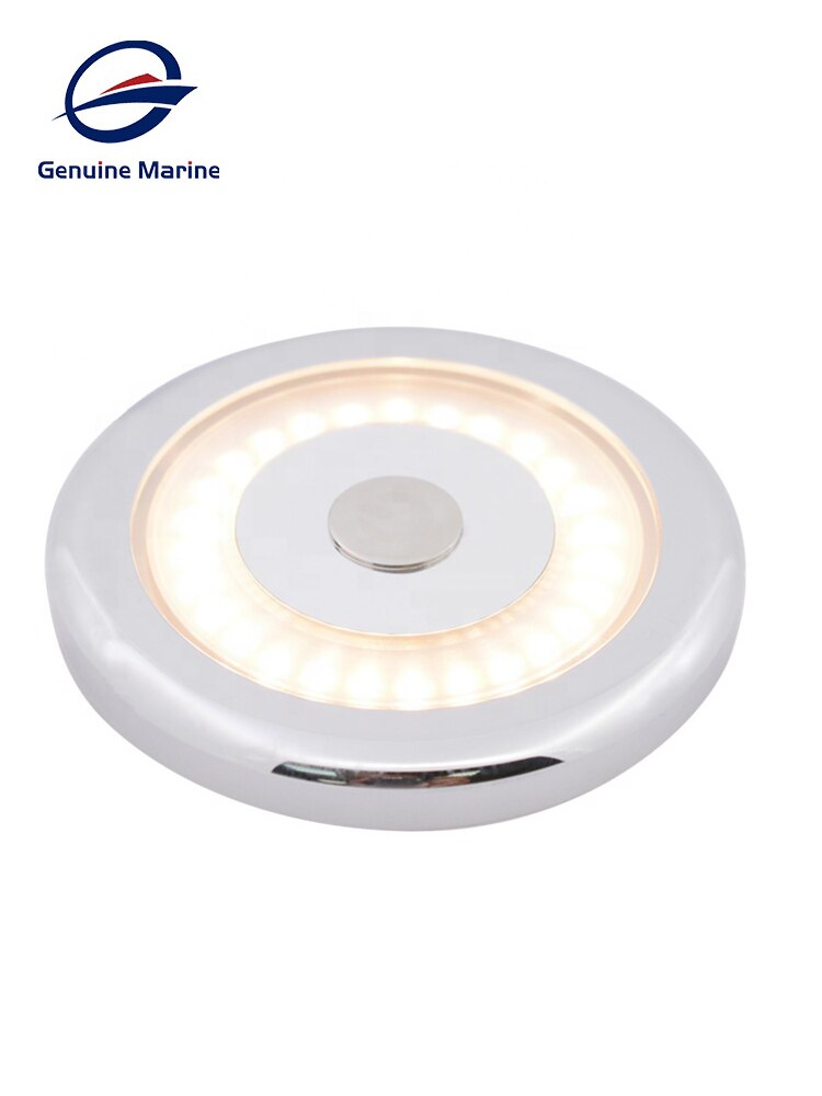Genuine Marine Ultra-thin LED Ceiling Light 12/24V Car Interior LED Dome Reading Lamp With Dimmer Switch RV Camper Accessories