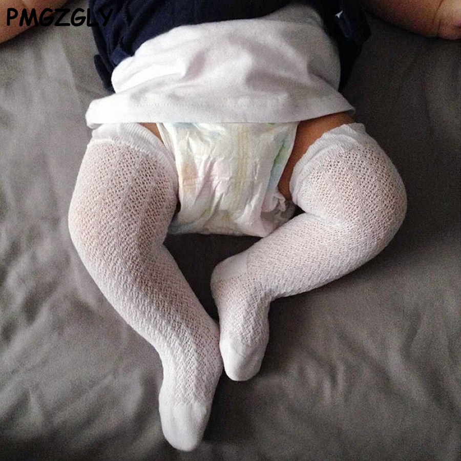 Lage Korting Kids Ventilatie Sokken Zomer Lente Kinderen Knie Hoge Baby Meisjes Sokken Witte Kleding Accessoires Sokken