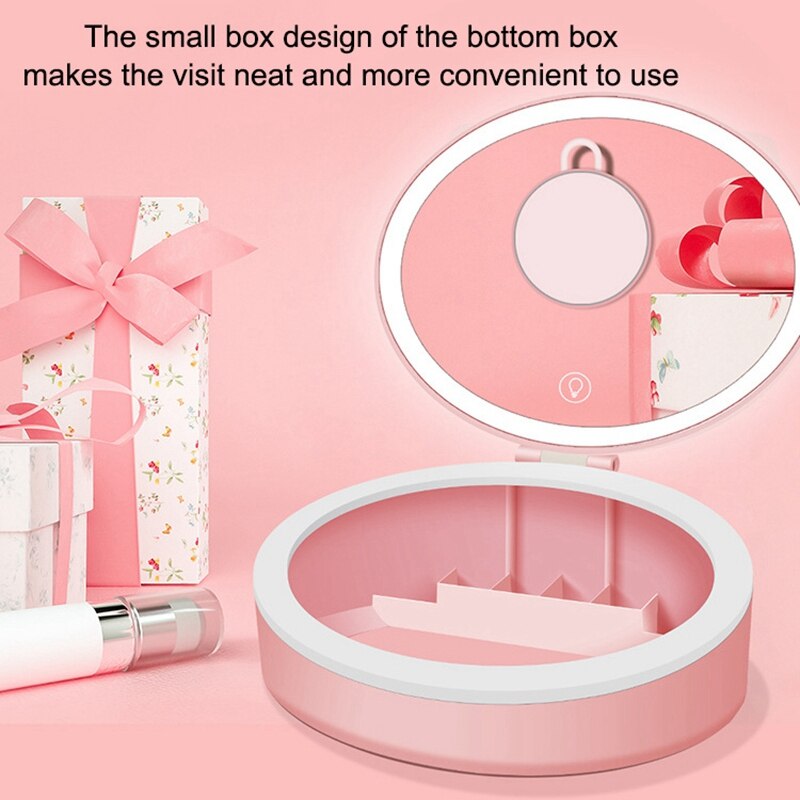 Rechargeable Makeup Box Fill Light Mirror LED Makeup Mirror Desktop Fill Light Dressing Mirror