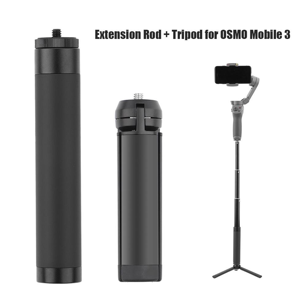 Telescopische Verlengstuk Pole Selfie Stok + Tripod Stand Voor Dji Osmo Mobiele 3 2 Feiyu Zhiyun Accessoires