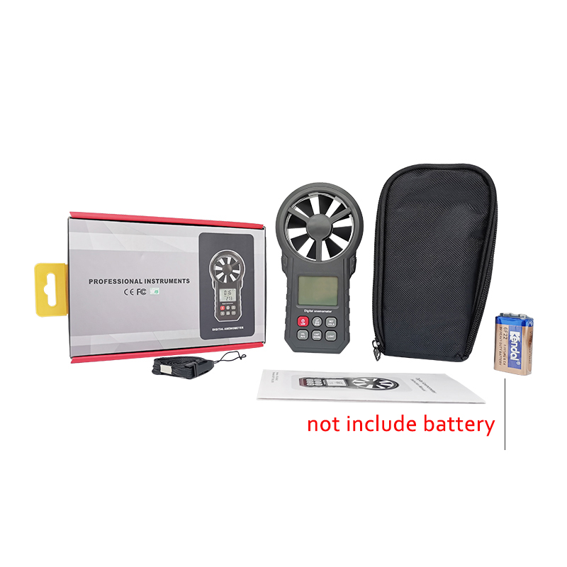 0-30m/s Big Wind Wheel Meter Digital Air Anemometer Wind Speed Meter Anemometro Measure Wind Volume Temperature Senor Wih LCD